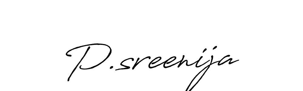 The best way (Antro_Vectra_Bolder) to make a short signature is to pick only two or three words in your name. The name P.sreenija include a total of six letters. For converting this name. P.sreenija signature style 7 images and pictures png