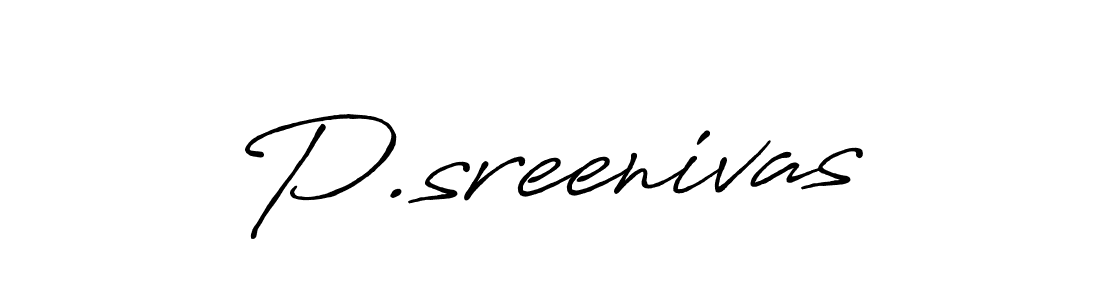 Make a beautiful signature design for name P.sreenivas. Use this online signature maker to create a handwritten signature for free. P.sreenivas signature style 7 images and pictures png