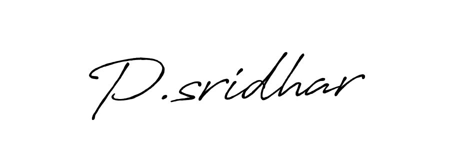 See photos of P.sridhar official signature by Spectra . Check more albums & portfolios. Read reviews & check more about Antro_Vectra_Bolder font. P.sridhar signature style 7 images and pictures png