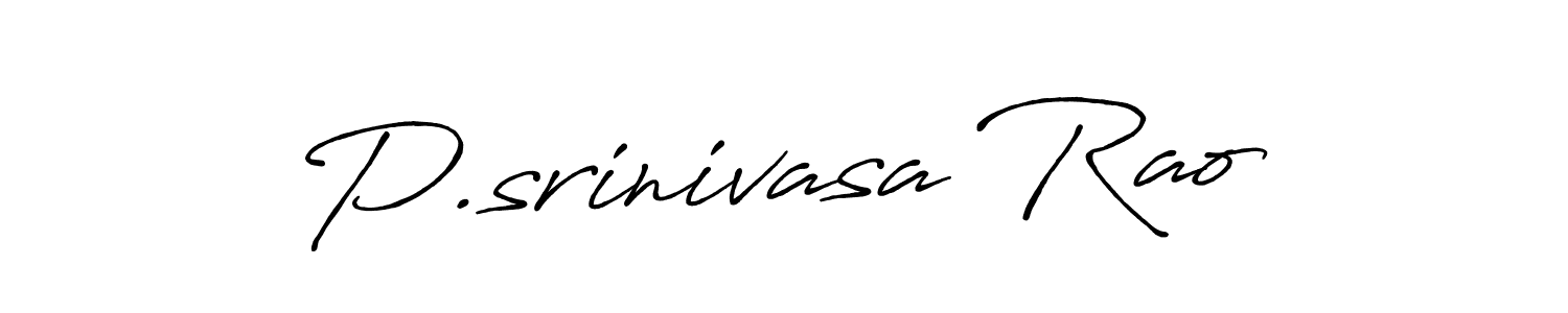 Antro_Vectra_Bolder is a professional signature style that is perfect for those who want to add a touch of class to their signature. It is also a great choice for those who want to make their signature more unique. Get P.srinivasa Rao name to fancy signature for free. P.srinivasa Rao signature style 7 images and pictures png