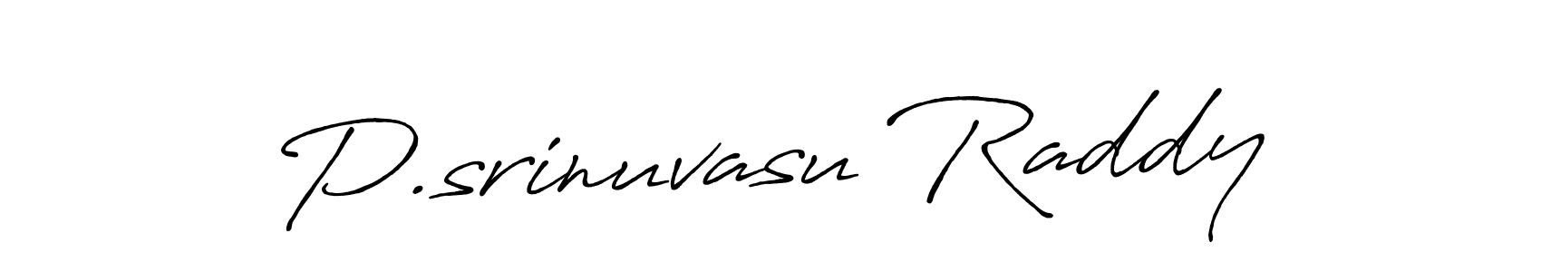 Make a beautiful signature design for name P.srinuvasu Raddy. With this signature (Antro_Vectra_Bolder) style, you can create a handwritten signature for free. P.srinuvasu Raddy signature style 7 images and pictures png