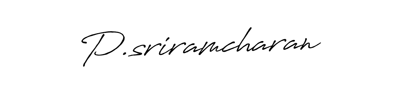 Once you've used our free online signature maker to create your best signature Antro_Vectra_Bolder style, it's time to enjoy all of the benefits that P.sriramcharan name signing documents. P.sriramcharan signature style 7 images and pictures png