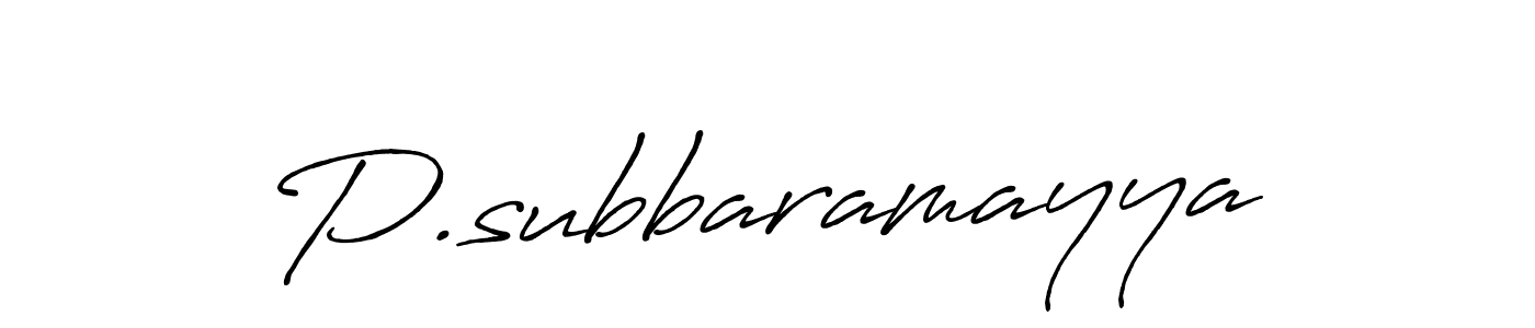 Also You can easily find your signature by using the search form. We will create P.subbaramayya name handwritten signature images for you free of cost using Antro_Vectra_Bolder sign style. P.subbaramayya signature style 7 images and pictures png