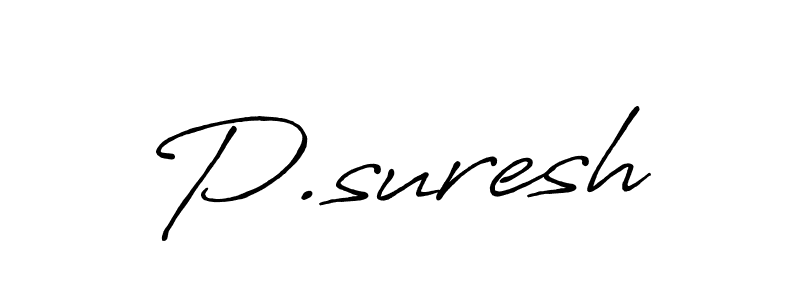 Also You can easily find your signature by using the search form. We will create P.suresh name handwritten signature images for you free of cost using Antro_Vectra_Bolder sign style. P.suresh signature style 7 images and pictures png