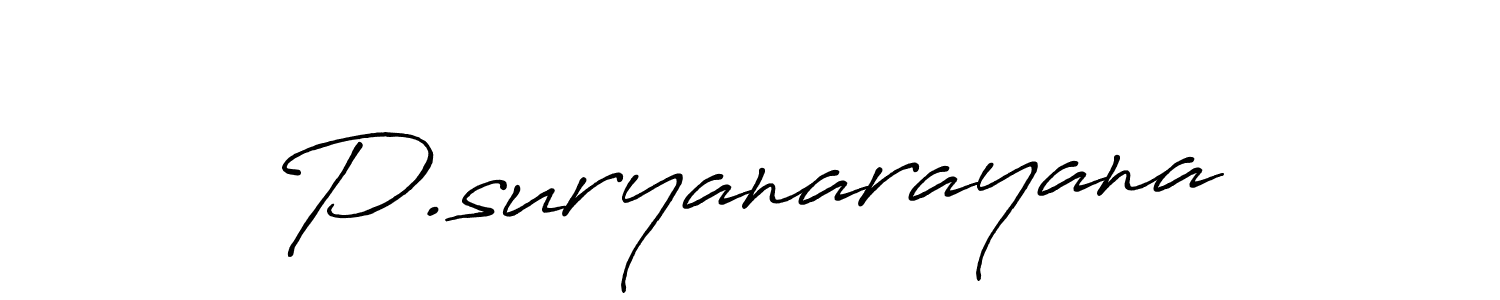 Also You can easily find your signature by using the search form. We will create P.suryanarayana name handwritten signature images for you free of cost using Antro_Vectra_Bolder sign style. P.suryanarayana signature style 7 images and pictures png