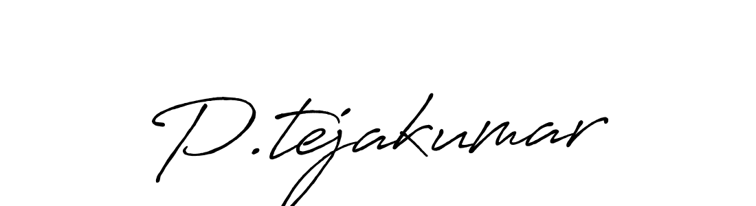 How to make P.tejakumar name signature. Use Antro_Vectra_Bolder style for creating short signs online. This is the latest handwritten sign. P.tejakumar signature style 7 images and pictures png