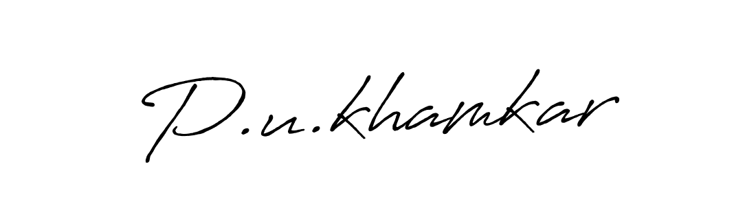 How to Draw P.u.khamkar signature style? Antro_Vectra_Bolder is a latest design signature styles for name P.u.khamkar. P.u.khamkar signature style 7 images and pictures png