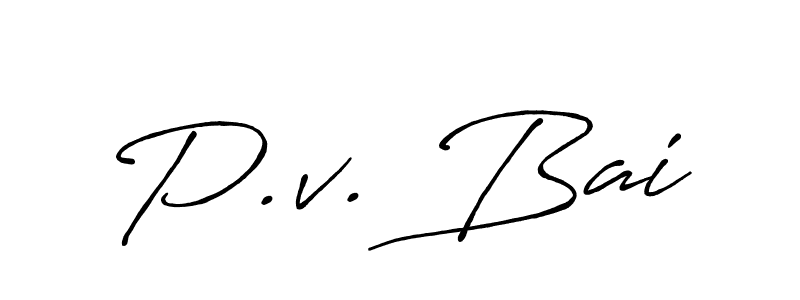 if you are searching for the best signature style for your name P.v. Bai. so please give up your signature search. here we have designed multiple signature styles  using Antro_Vectra_Bolder. P.v. Bai signature style 7 images and pictures png