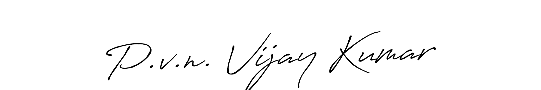 Design your own signature with our free online signature maker. With this signature software, you can create a handwritten (Antro_Vectra_Bolder) signature for name P.v.n. Vijay Kumar. P.v.n. Vijay Kumar signature style 7 images and pictures png