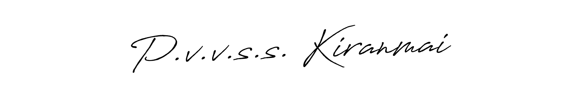 Create a beautiful signature design for name P.v.v.s.s. Kiranmai. With this signature (Antro_Vectra_Bolder) fonts, you can make a handwritten signature for free. P.v.v.s.s. Kiranmai signature style 7 images and pictures png