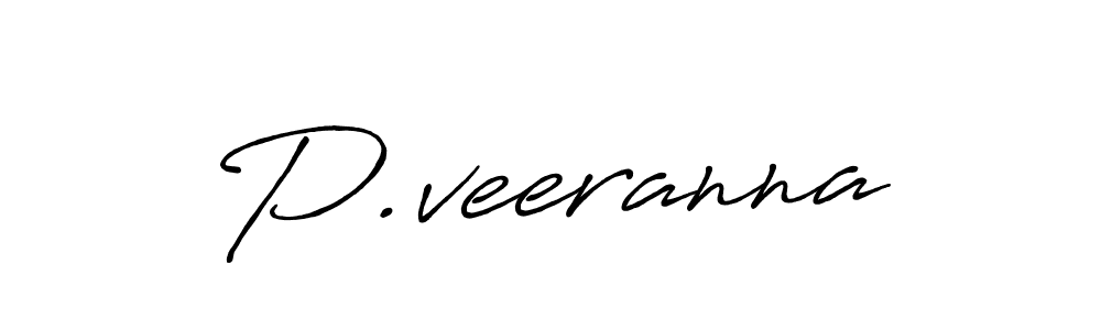 Make a beautiful signature design for name P.veeranna. With this signature (Antro_Vectra_Bolder) style, you can create a handwritten signature for free. P.veeranna signature style 7 images and pictures png