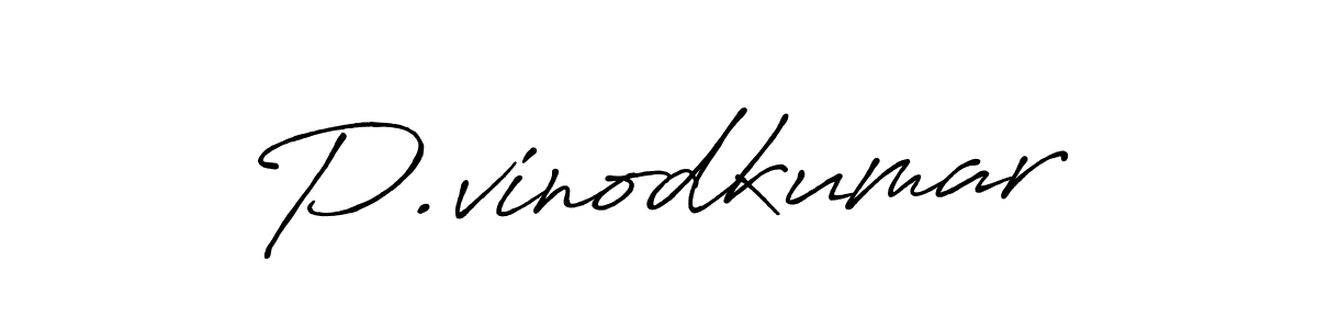 P.vinodkumar stylish signature style. Best Handwritten Sign (Antro_Vectra_Bolder) for my name. Handwritten Signature Collection Ideas for my name P.vinodkumar. P.vinodkumar signature style 7 images and pictures png