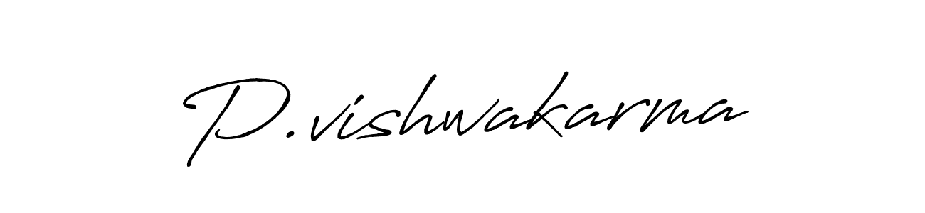 How to make P.vishwakarma name signature. Use Antro_Vectra_Bolder style for creating short signs online. This is the latest handwritten sign. P.vishwakarma signature style 7 images and pictures png