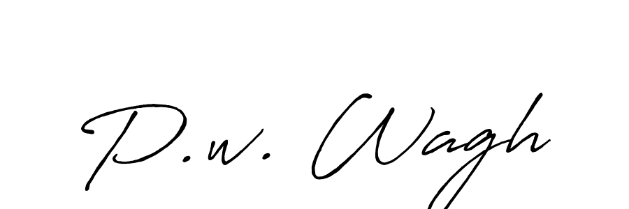 Here are the top 10 professional signature styles for the name P.w. Wagh. These are the best autograph styles you can use for your name. P.w. Wagh signature style 7 images and pictures png