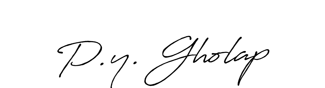 Make a beautiful signature design for name P.y. Gholap. Use this online signature maker to create a handwritten signature for free. P.y. Gholap signature style 7 images and pictures png