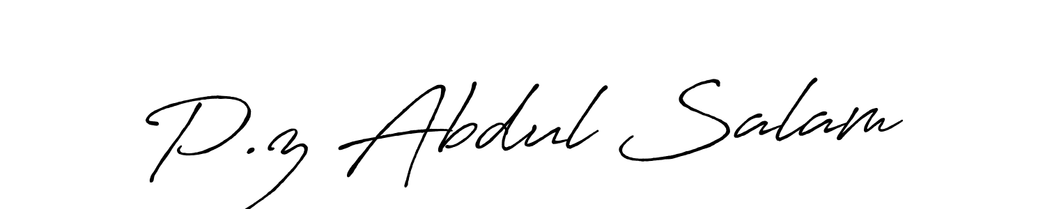 You should practise on your own different ways (Antro_Vectra_Bolder) to write your name (P.z Abdul Salam) in signature. don't let someone else do it for you. P.z Abdul Salam signature style 7 images and pictures png