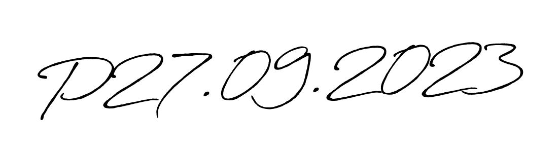 Similarly Antro_Vectra_Bolder is the best handwritten signature design. Signature creator online .You can use it as an online autograph creator for name P27.09.2023. P27.09.2023 signature style 7 images and pictures png