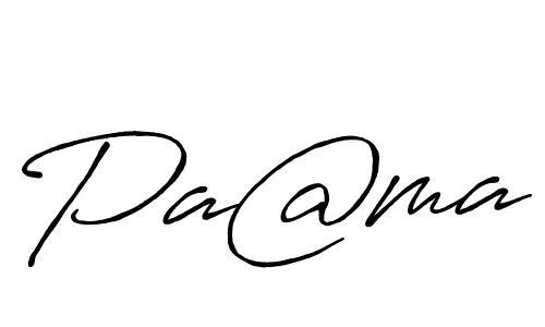 Use a signature maker to create a handwritten signature online. With this signature software, you can design (Antro_Vectra_Bolder) your own signature for name Pa@ma. Pa@ma signature style 7 images and pictures png