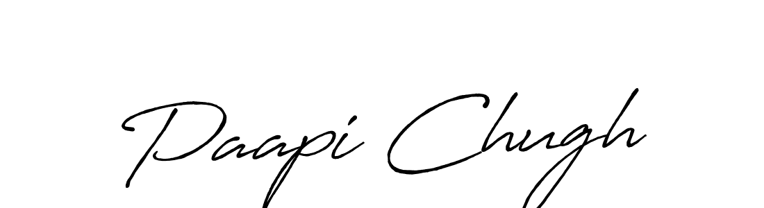 if you are searching for the best signature style for your name Paapi Chugh. so please give up your signature search. here we have designed multiple signature styles  using Antro_Vectra_Bolder. Paapi Chugh signature style 7 images and pictures png