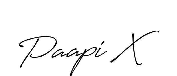 How to make Paapi X signature? Antro_Vectra_Bolder is a professional autograph style. Create handwritten signature for Paapi X name. Paapi X signature style 7 images and pictures png