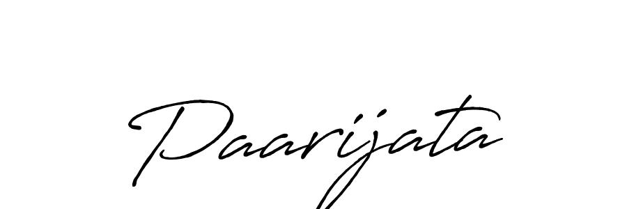 Use a signature maker to create a handwritten signature online. With this signature software, you can design (Antro_Vectra_Bolder) your own signature for name Paarijata. Paarijata signature style 7 images and pictures png