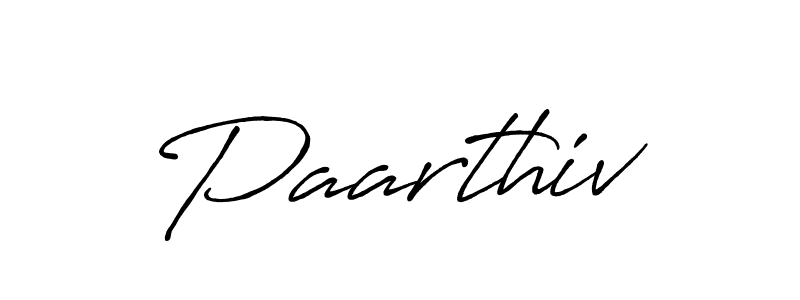 Create a beautiful signature design for name Paarthiv. With this signature (Antro_Vectra_Bolder) fonts, you can make a handwritten signature for free. Paarthiv signature style 7 images and pictures png