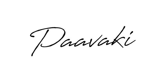 Make a beautiful signature design for name Paavaki. With this signature (Antro_Vectra_Bolder) style, you can create a handwritten signature for free. Paavaki signature style 7 images and pictures png