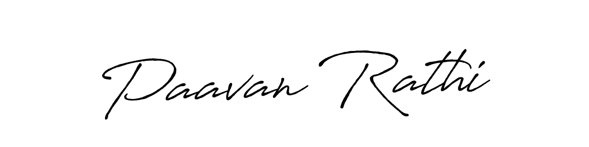 Make a beautiful signature design for name Paavan Rathi. With this signature (Antro_Vectra_Bolder) style, you can create a handwritten signature for free. Paavan Rathi signature style 7 images and pictures png