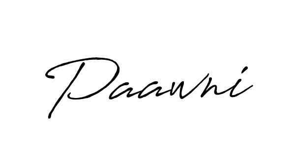 Create a beautiful signature design for name Paawni. With this signature (Antro_Vectra_Bolder) fonts, you can make a handwritten signature for free. Paawni signature style 7 images and pictures png