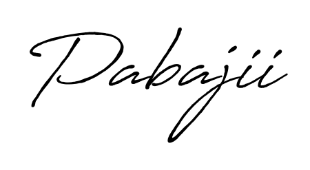 Make your name Pabajii memorable on every contract using Antro_Vectra_Bolder autograph style. Instant transparent background export available. Pabajii signature style 7 images and pictures png
