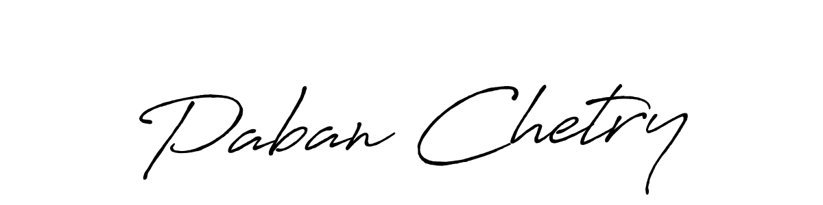 Use a signature maker to create a handwritten signature online. With this signature software, you can design (Antro_Vectra_Bolder) your own signature for name Paban Chetry. Paban Chetry signature style 7 images and pictures png