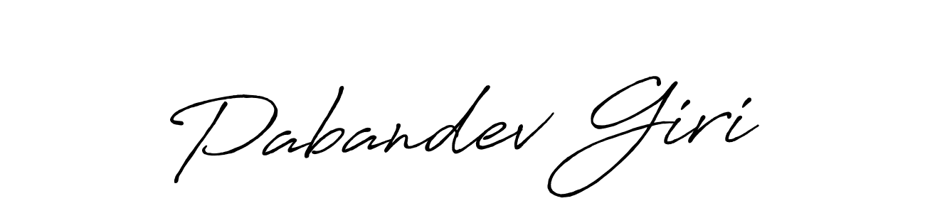 Make a beautiful signature design for name Pabandev Giri. With this signature (Antro_Vectra_Bolder) style, you can create a handwritten signature for free. Pabandev Giri signature style 7 images and pictures png