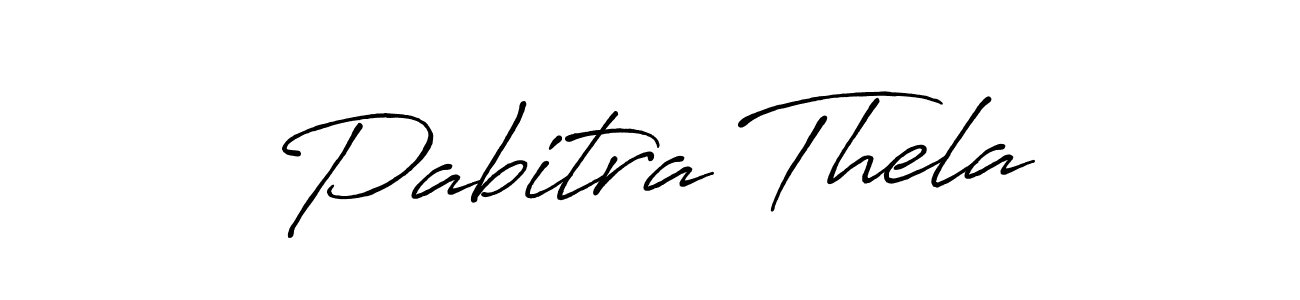 Use a signature maker to create a handwritten signature online. With this signature software, you can design (Antro_Vectra_Bolder) your own signature for name Pabitra Thela. Pabitra Thela signature style 7 images and pictures png