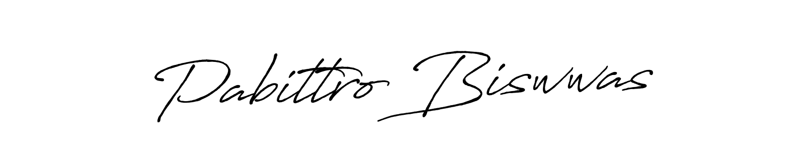 How to make Pabittro Biswwas name signature. Use Antro_Vectra_Bolder style for creating short signs online. This is the latest handwritten sign. Pabittro Biswwas signature style 7 images and pictures png