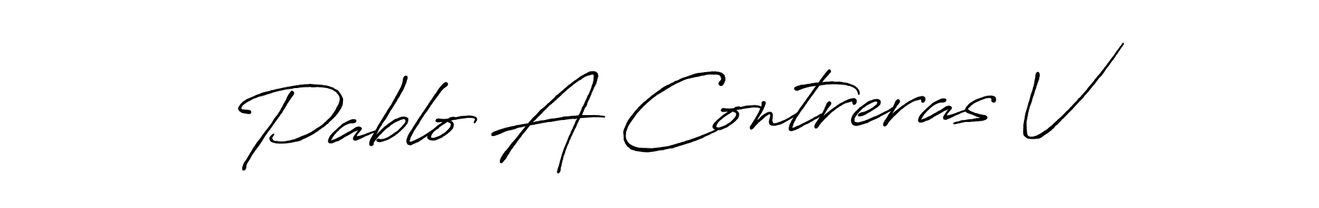 How to make Pablo A Contreras V signature? Antro_Vectra_Bolder is a professional autograph style. Create handwritten signature for Pablo A Contreras V name. Pablo A Contreras V signature style 7 images and pictures png