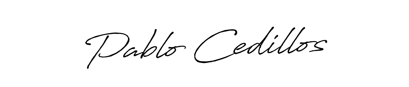 Design your own signature with our free online signature maker. With this signature software, you can create a handwritten (Antro_Vectra_Bolder) signature for name Pablo Cedillos. Pablo Cedillos signature style 7 images and pictures png