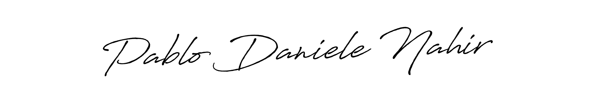 Create a beautiful signature design for name Pablo Daniele Nahir. With this signature (Antro_Vectra_Bolder) fonts, you can make a handwritten signature for free. Pablo Daniele Nahir signature style 7 images and pictures png