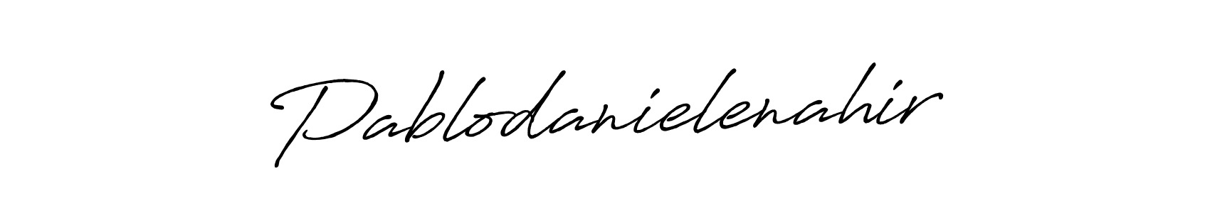 Use a signature maker to create a handwritten signature online. With this signature software, you can design (Antro_Vectra_Bolder) your own signature for name Pablodanielenahir. Pablodanielenahir signature style 7 images and pictures png