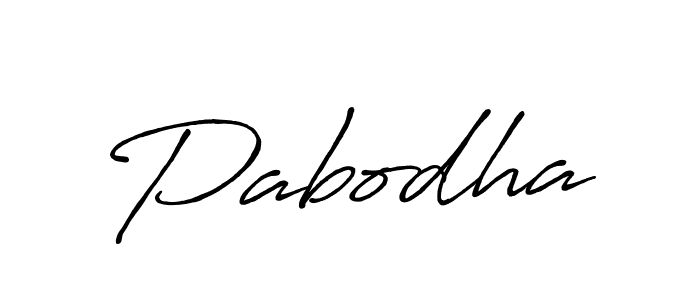 Make a beautiful signature design for name Pabodha. With this signature (Antro_Vectra_Bolder) style, you can create a handwritten signature for free. Pabodha signature style 7 images and pictures png