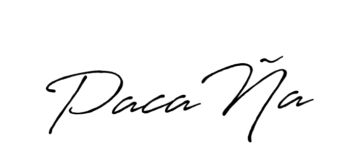 Design your own signature with our free online signature maker. With this signature software, you can create a handwritten (Antro_Vectra_Bolder) signature for name PacaÑa. PacaÑa signature style 7 images and pictures png