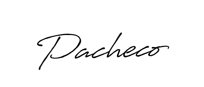 Use a signature maker to create a handwritten signature online. With this signature software, you can design (Antro_Vectra_Bolder) your own signature for name Pacheco. Pacheco signature style 7 images and pictures png