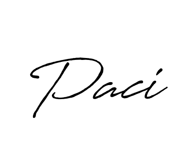 Design your own signature with our free online signature maker. With this signature software, you can create a handwritten (Antro_Vectra_Bolder) signature for name Paci. Paci signature style 7 images and pictures png