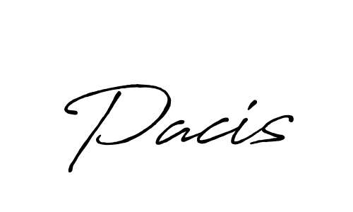 Make a beautiful signature design for name Pacis. With this signature (Antro_Vectra_Bolder) style, you can create a handwritten signature for free. Pacis signature style 7 images and pictures png