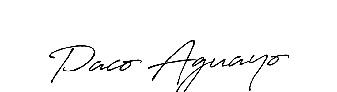 Use a signature maker to create a handwritten signature online. With this signature software, you can design (Antro_Vectra_Bolder) your own signature for name Paco Aguayo. Paco Aguayo signature style 7 images and pictures png