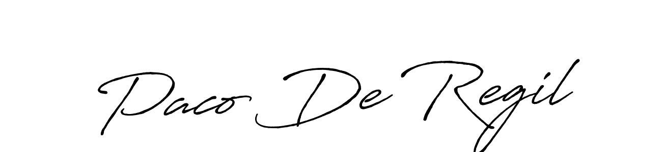 Also we have Paco De Regil name is the best signature style. Create professional handwritten signature collection using Antro_Vectra_Bolder autograph style. Paco De Regil signature style 7 images and pictures png