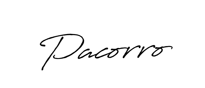 Create a beautiful signature design for name Pacorro. With this signature (Antro_Vectra_Bolder) fonts, you can make a handwritten signature for free. Pacorro signature style 7 images and pictures png