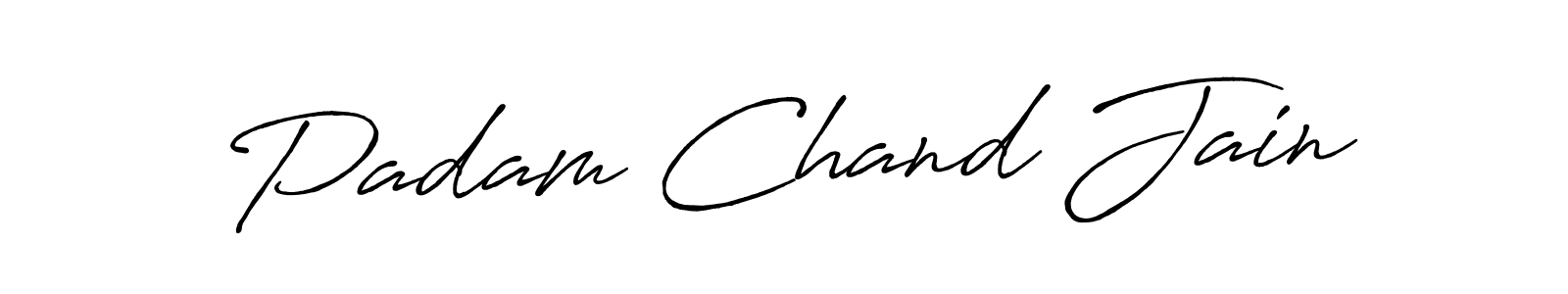 It looks lik you need a new signature style for name Padam Chand Jain. Design unique handwritten (Antro_Vectra_Bolder) signature with our free signature maker in just a few clicks. Padam Chand Jain signature style 7 images and pictures png
