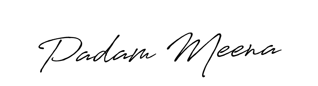 Padam Meena stylish signature style. Best Handwritten Sign (Antro_Vectra_Bolder) for my name. Handwritten Signature Collection Ideas for my name Padam Meena. Padam Meena signature style 7 images and pictures png
