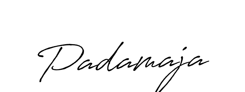 Padamaja stylish signature style. Best Handwritten Sign (Antro_Vectra_Bolder) for my name. Handwritten Signature Collection Ideas for my name Padamaja. Padamaja signature style 7 images and pictures png