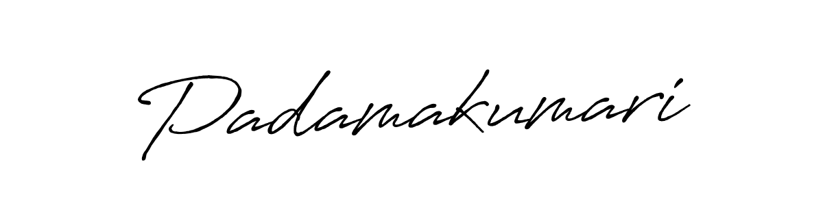 Padamakumari stylish signature style. Best Handwritten Sign (Antro_Vectra_Bolder) for my name. Handwritten Signature Collection Ideas for my name Padamakumari. Padamakumari signature style 7 images and pictures png